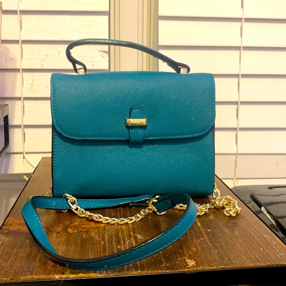Dark green/teal purse from target